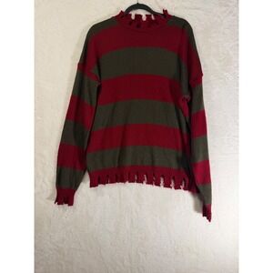 Rubies Freddy Krueger Nightmare on Elm Street Striped Distressed Sweater
